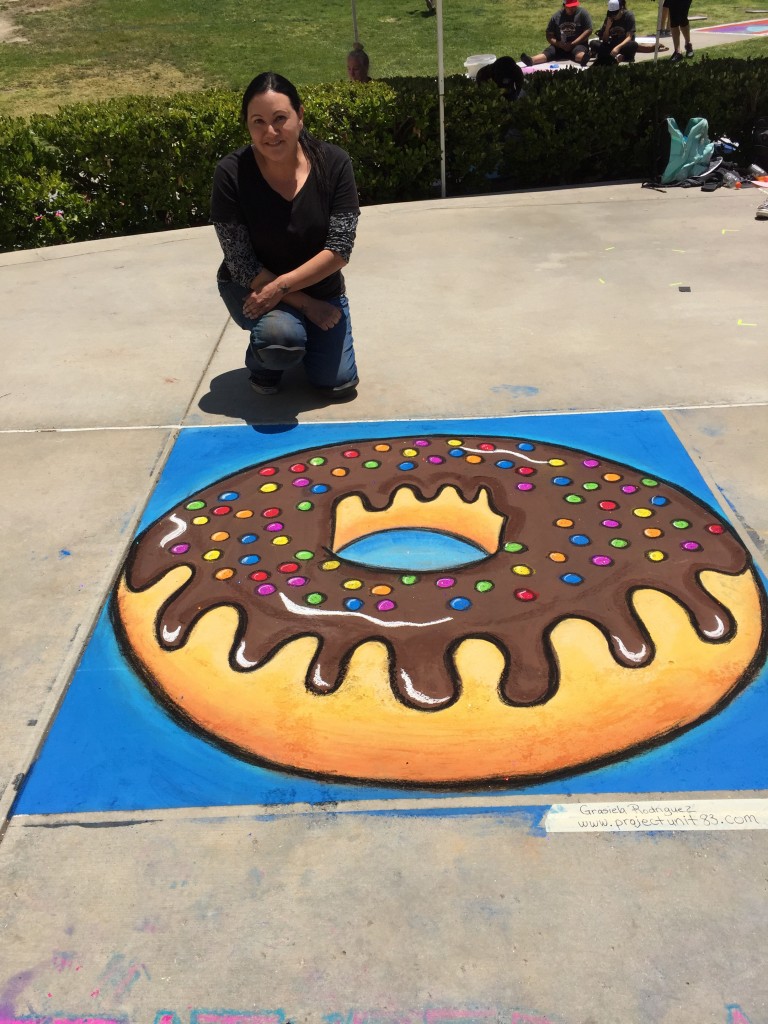 Donut Chalk Art by Grasiela Rodriguez