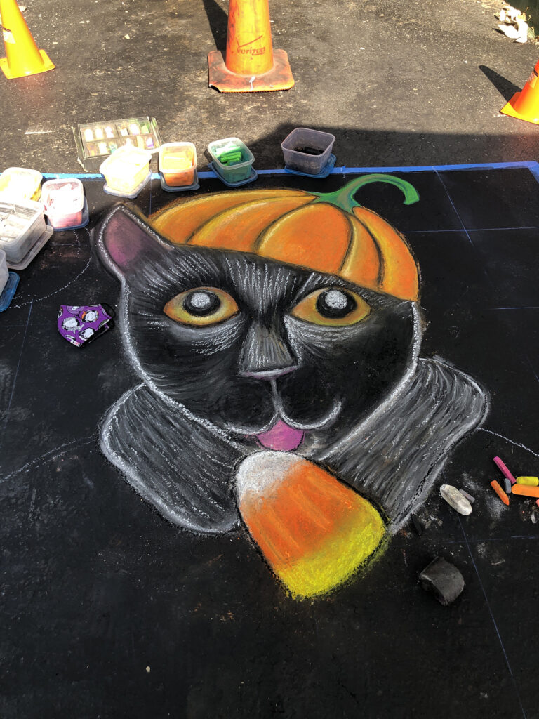 Halloween Chalk Square