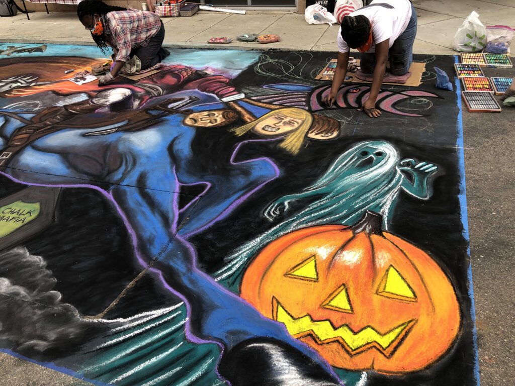 Halloween Headless Horseman Chalk Collaboration